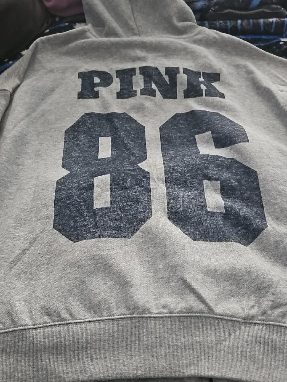 PINK Light Gray Fleece Hoodie & Jogger Set